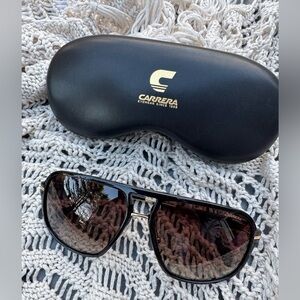 Carrera Black Aviator Sunglasses with Case - Brand New